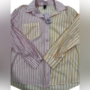 Target Pink and Yellow Striped Shirt